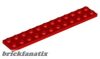 Lego Plate 2 x 12, Red