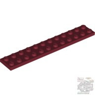 Lego Plate 2X12, Dark red