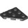 Lego Wedge, Plate 3 x 3 Cut Corner, Black