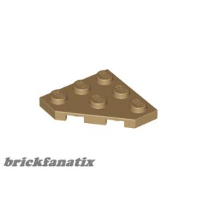 Lego Wedge, Plate 3 x 3 Cut Corner, Dark tan