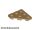 Lego Wedge, Plate 3 x 3 Cut Corner, Dark tan