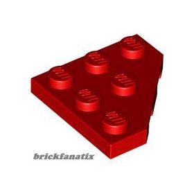 Lego Wedge, Plate 3 x 3 Cut Corner, Red