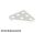 Lego Wedge, Plate 3 x 3 Cut Corner, White