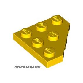 Lego Wedge, Plate 3 x 3 Cut Corner, Yellow