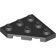 Lego CORNER PLATE 45 DEG. 3X3, Black