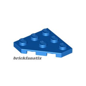 Lego Wedge, Plate 3 x 3 Cut Corner, Dark blue
