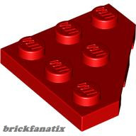 Lego CORNER PLATE 45 DEG. 3X3, Bright red