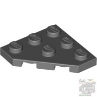 Lego Corner Plate 45 Deg. 3X3, Dark grey