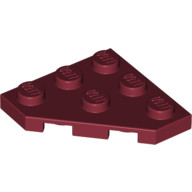 Lego CORNER PLATE 45 DEG. 3X3, Dark red