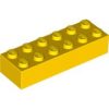 Lego Brick 2 X 6, Yellow