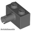 Lego BRICK 1X2 W. HORIZONTAL SNAP, Dark grey