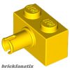 Lego BRICK 1X2 W. HORIZONTAL SNAP, Yellow