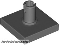 Lego Tile, Modified 2 x 2 with Pin, Dark gray