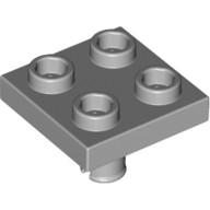 Lego PLATE 2X2 INVERTED W. SNAP, Light gray