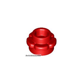 Lego Plate, Round 1 x 1 with Flower Edge (5 Petals), Red