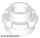 Lego Plate, Round 1 x 1 with Flower Edge (5 Petals), White