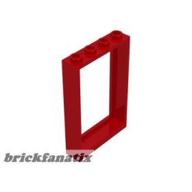 Lego Window 1 x 4 x 5 with Hollow Studs, Red