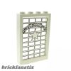Lego Window 1 x 4 x 5 with Trans-Clear Glass with Sheriff Pattern (Sticker) - Sets 6755 / 6764