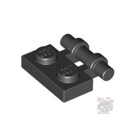   Lego Plate, Modified 1 x 2 with Bar Handle on Side - Free Ends, Black