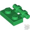 Lego Plate, Modified 1 x 2 with Bar Handle on Side - Free Ends, Green