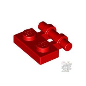   Lego Plate, Modified 1 x 2 with Bar Handle on Side - Free Ends, Red