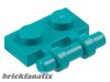 Lego Plate, Modified 1 x 2 with Bar Handle on Side - Free Ends, Dark turquoise
