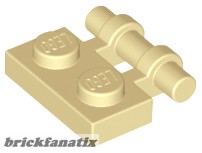 Lego PLATE 1X2 W. STICK, Tan