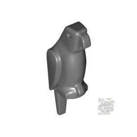 Lego Bird, Parrot with Small Beak, Dark gray