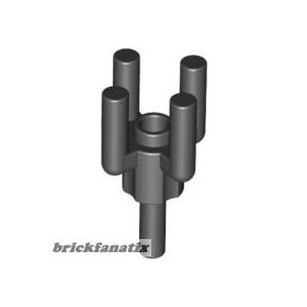   Lego Bar 1.2L with Top Stud and 4 Bar Arms Up (Palm Tree Top), Black