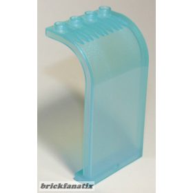 Lego Panel 3 x 4 x 6 Curved Top, Satin Trans-Light Blue
