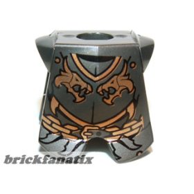   Lego Minifigure Armor Breastplate with Leg Protection with Kingdoms Dragon Heads and Chain Pattern
