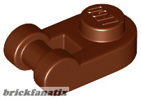 Lego Plate, Round 1 x 1 with Bar Handle, Reddish brown