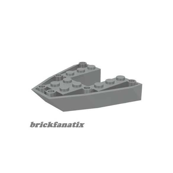 Lego Boat, Bow Brick 6 x 6 x 1, Light grey