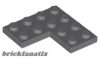 Lego Corner Plate 4 x 4, Dark bluish gray