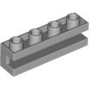 Lego Brick, Modified 1 x 4 with Channel, Light bluish gray