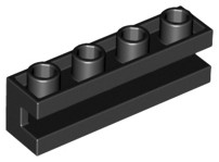 Lego SLIDING PIECE 1X4, Black