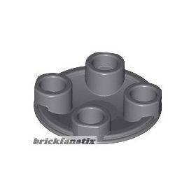   Lego Plate, Round 2 x 2 with Rounded Bottom (Boat Stud), Dark bluish gray