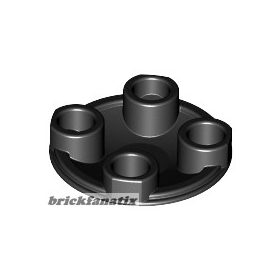   Lego Plate, Round 2 x 2 with Rounded Bottom (Boat Stud), Black