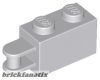 Lego Brick, Modified 1 x 2 with Bar Handle on End - Bar Inset from Edge, Light gray