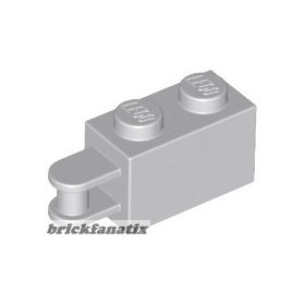   Lego Brick, Modified 1 x 2 with Bar Handle on End - Bar Inset from Edge, Light gray
