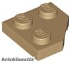 Lego Wedge, Plate 2 x 2 Cut Corner, Dark tan