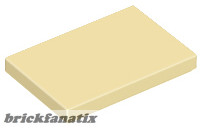 Lego Flat Tile 2X3, Tan