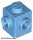 Lego Brick, Modified 1 x 1 with Studs on 2 Sides, Adjacent, Medium blue