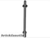 Lego Bar 8L with Stop Rings and Pin (Technic, Figure Accessory Ski Pole) - Flat End, Black