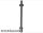 Lego Bar 8L with Stop Rings and Pin (Technic, Figure Accessory Ski Pole) - Flat End, Black
