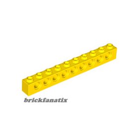 Lego TECHNIC BRICK 1X10, Ø4.9, Yellow