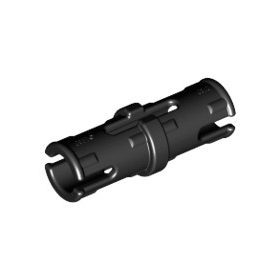   Lego Technic Pin with Friction Ridges Lengthwise, Staggered, with or without Center Slots, Black