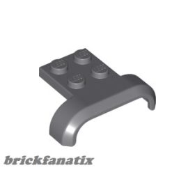 Lego Vehicle, Mudguard 4 x 3 x 1 with Arch Curved, Dark gray