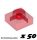 Lego Plate 1X1, Transparent red ( 50db )