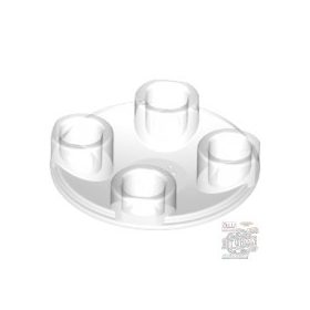   Lego Plate, Round 2 x 2 with Rounded Bottom (Boat Stud), Transparent clear